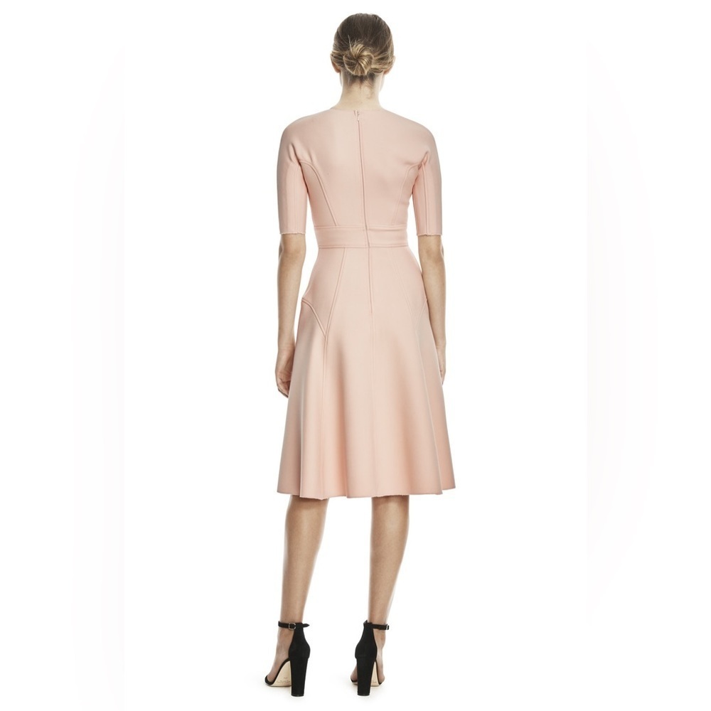 Lela Rose / Kate Middleton DOUBLE FACED TWILL ELBOW SLEEVE DRESS pink 12 - Picture 2 of 10